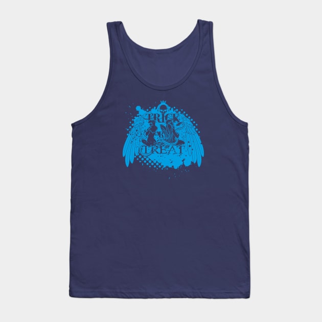 Trick or Treat? - Cyan Tank Top by Cooliophonic